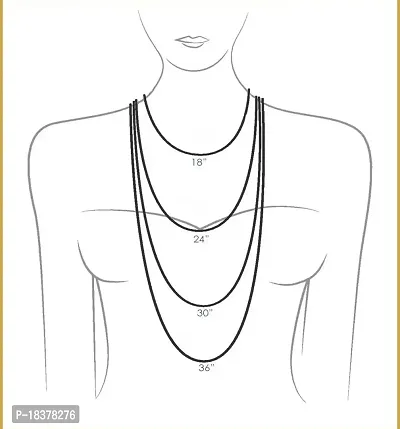 Fashion Accessories Black Micro High Gold Plated Bead Mangalsutra Double Chain Without Pendant for Women (18 Inch)-thumb2
