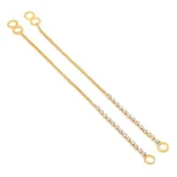 A-One Collection Ear Chain Kan Chain Gold Tone Crystal Ear to Hair Accessory for Girl  Women, SET OF 3 SET A-One Collection-thumb1