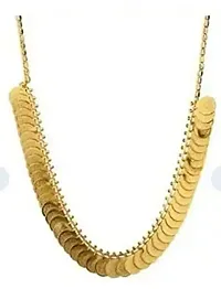 fashion accessories Chain Gold-plated Base Metal Necklace Set for Women  Girls Long Chain-thumb1