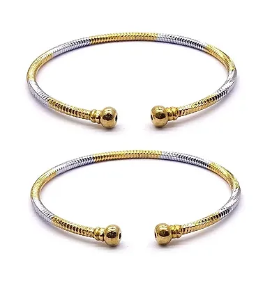 Kada Designer Plated or Hand Bracelet Bangle Style For Girl and Women, SET OF 2 PCS