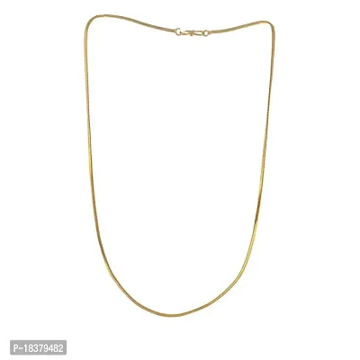 Fashio Accessories Gold Plated Chain for Men, Women  Girls (PLAIN-01)