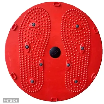 2 In 1 Tummy Twister Cum Acupressure Mat With Magnets For Ab Exerciser (Red)-thumb0