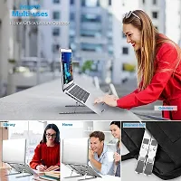 Laptop Stand Foldable Height Adjustable Metal Frame, Ergonomic, Overheating Protection Laptop Cooling Pad For All Laptop Stand Aluminium Alloy Adjustable-thumb1