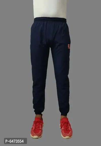 MEN BLUE DRY-FIT TRACK PANT JOGGER-thumb0