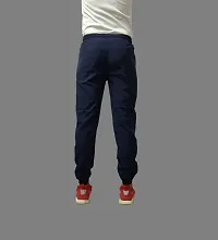 MEN BLUE DRY-FIT TRACK PANT JOGGER-thumb1