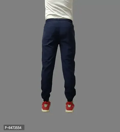 MEN BLUE DRY-FIT TRACK PANT JOGGER-thumb2