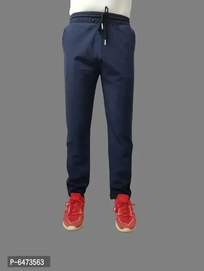 MEN BLUE DRY-FIT TRACK PANT