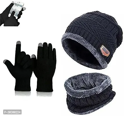 Comfortable and Trendy Caps for Men in  Black color Pack of 3-thumb0