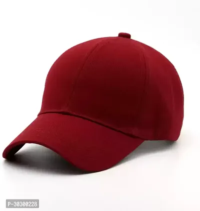 Comfortable and Trendy Caps for Men in  Maroon color Pack of 1-thumb0