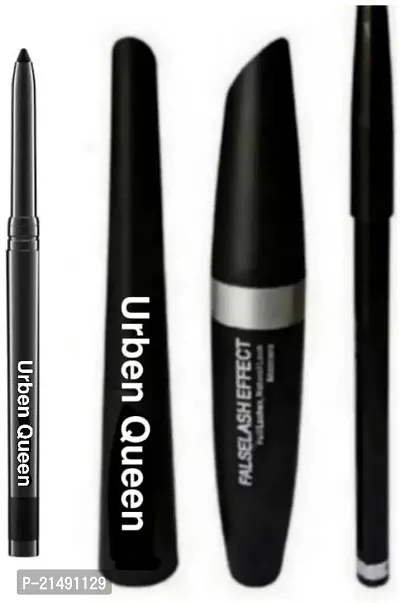 Eyebrow Pencil Black  Liquid EyeLiner  Mascara  KaJal ( 4in1)