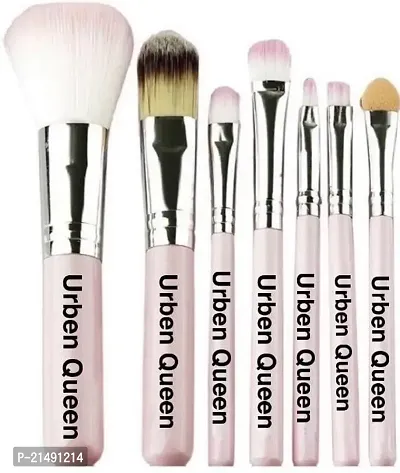 Set Of Pink 7 Makeup Brushes