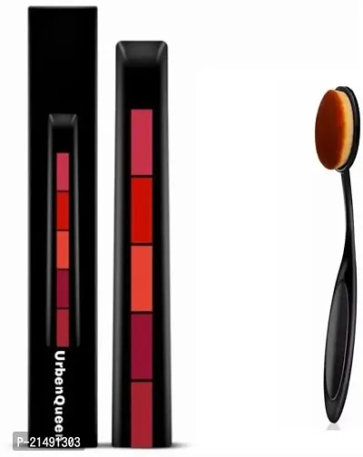 Professional Foundation Brush plus five in one lipstick fab 5 lipstick ( set of 2 )