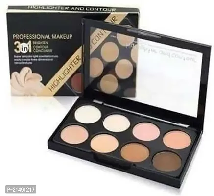 35 shades Hill eyeshadow palette  contour highlighter concealer  set of 5 brushes ( 3 items )-thumb4