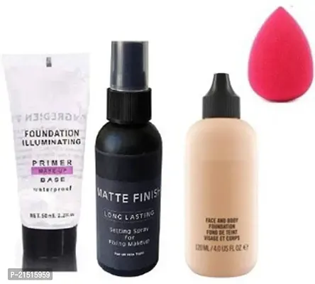 Fixer+Primer+Foundation liquidbottle+blendar ( 4 items )