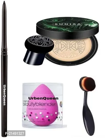 Kajal  Face Blendar puff  Foundation brush  sunisa water beauty and air cc cream Foundation( 4 items )