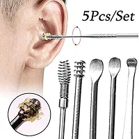 Chiwa Stainless Steel Effective Ear Wax Cleaner Kit with a Storage Box - Set of 5 (Silver) | Remover Tool | Comfortable Ear Wax Picker | Ear Wax Cleaner for Baby and Adults | Hygiene Essentials-thumb2