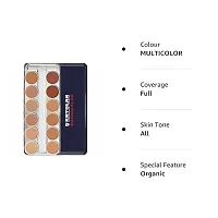 Chiwa Full Coverage 12 Shades Supracolor Flawless Super Blendable, Waterproof, Long Lasting Mousse Foundation Palette for All Skin Types-thumb2