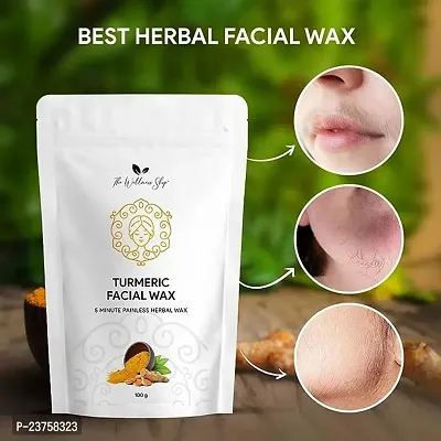 TURMERIC FACIAL WAX - 5 MIN PAINLESS HERBAL POWDER Wax (100 g)-thumb2