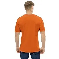 Reliable Orange Polyester Solid Round Neck Tshirt For Men-thumb3