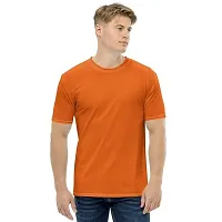 Comfortable Orange Polyester Tees For Men-thumb3