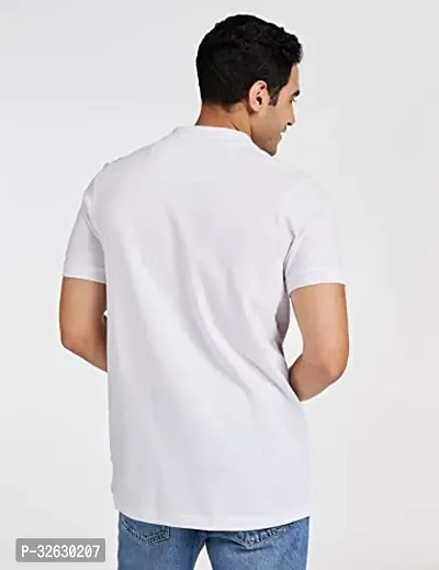 Reliable White Polyester Solid Polo Tshirt For Men-thumb4