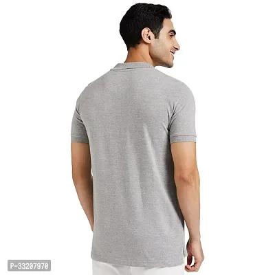 Comfortable Grey Polyester Polos For Men-thumb5