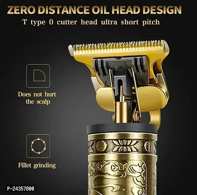 Syska Golden Trimmer Electric Cordless Wet Dry Face Brush Rotary Shaver, Trimmer for Men for Beard, Nose, Hair-thumb2