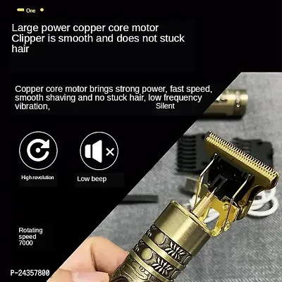 Syska Golden Trimmer Electric Cordless Wet Dry Face Brush Rotary Shaver, Trimmer for Men for Beard, Nose, Hair-thumb4