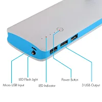 Maximilion 20000 mAh Power Bank (8W, Normal Charging) (White,Lithium Ion )SIDE BLUE 2.0 LED FLASH-thumb1