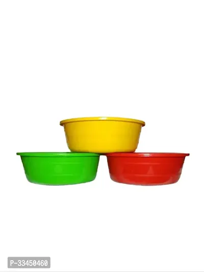 Plastic Multiuses Plastic Knead Dough Basket Basin Bowl For Home And Kitchen Pack Of 3-thumb0