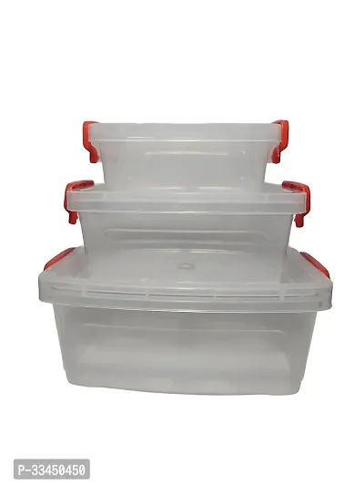 Plastic Storage Containers With Lids Set Of 3-thumb0