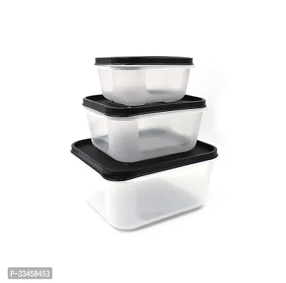 3 Pcs Square Shape Food Grocery Storage Container-thumb0