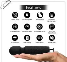 Rechargeable cordless handheld vand vibrator machine massager-thumb1