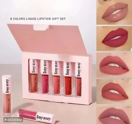 5 pack matte liquid lipstick (waterproof and smudge proof)