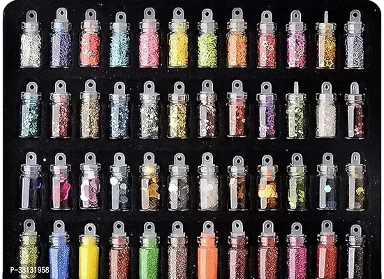 Glitter Set of Nail Decoration - set of 48 bottles-thumb0