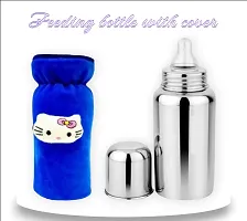 Cleo Max Baby Feeding Bottle Stainless Steel for Kids Steel Feeding Bottle for Milk.Zero Percent Plastic No Leakage with Internal(pack of two item)-thumb1