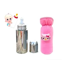 Baby Feeding Bottle Stainless Steel with Bottle Cover-thumb1