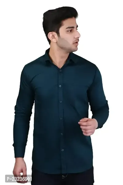 PODGE Slim Fit Twill Fabric Blue Color Mens Shirt(PDMS-506)-thumb0
