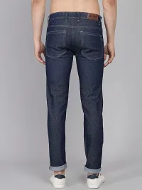 Blue Denim Mid Rise Jeans For Men-thumb1