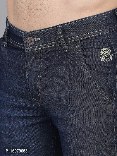 Blue Denim Mid Rise Jeans For Men-thumb5
