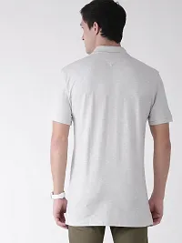 Men's Multicoloured Cotton Blend Striped Polos T-Shirt-thumb2
