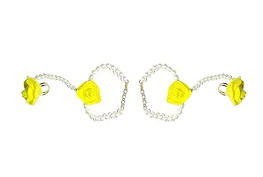 Stylish Fancy Designer Yellow Fabric Jewellery Set For Women-thumb1