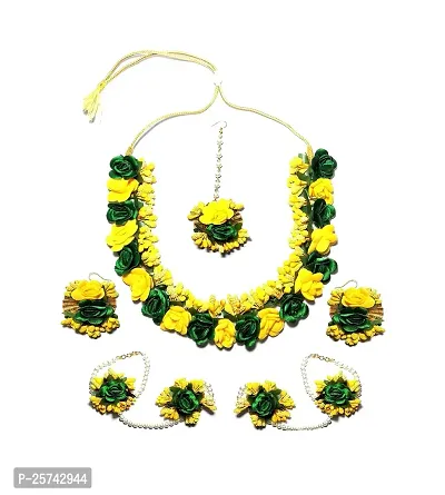 Stylish Fancy Designer Multicoloured Fabric Jewellery Set For Women-thumb0