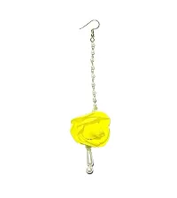 Stylish Fancy Designer Yellow Fabric Jewellery Set For Women-thumb3