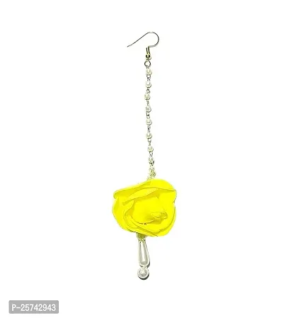 Stylish Fancy Designer Yellow Fabric Jewellery Set For Women-thumb4