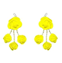 Stylish Fancy Designer Yellow Fabric Jewellery Set For Women-thumb2