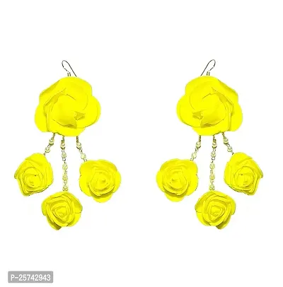 Stylish Fancy Designer Yellow Fabric Jewellery Set For Women-thumb3