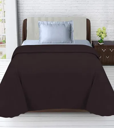 GoHome Polar Fleece Polyester Single Blanket - Brown