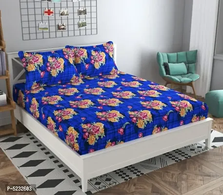 Super Soft Microfiber 1 Double Bedsheet with 2 Pillowcovers