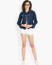 Stylish Trendy Heavy Denim Women Waistcoat  Jacket Size-S,M  L-thumb2